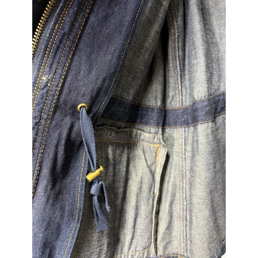 Lauren Jeans Co Ralph Lauren Denim Utility Jacket Women's L G Blue‎ Wash - Picture 6 of 7